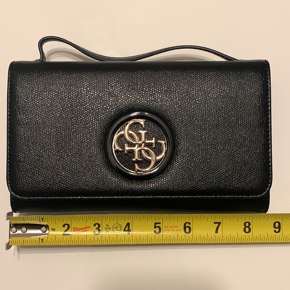 Guess Black Bag with Gold Hardware (clutch & crossbody) - Picture 2 of 11